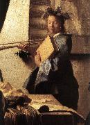 VERMEER VAN DELFT, Jan, The Art of Painting (detail)  awr